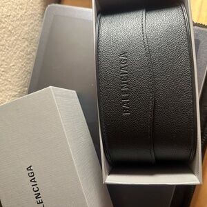 Balenciaga Textured Black Belt